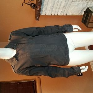 Dusty blue cool jacket.